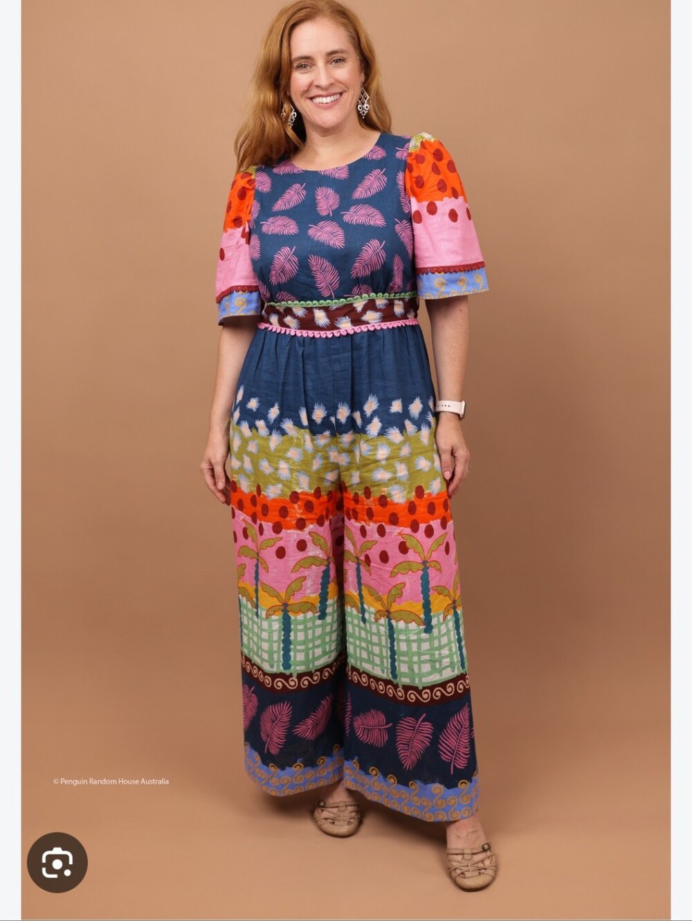 Andrea Gorman 'Palmetto Falsetto' wide leg jumpsuit